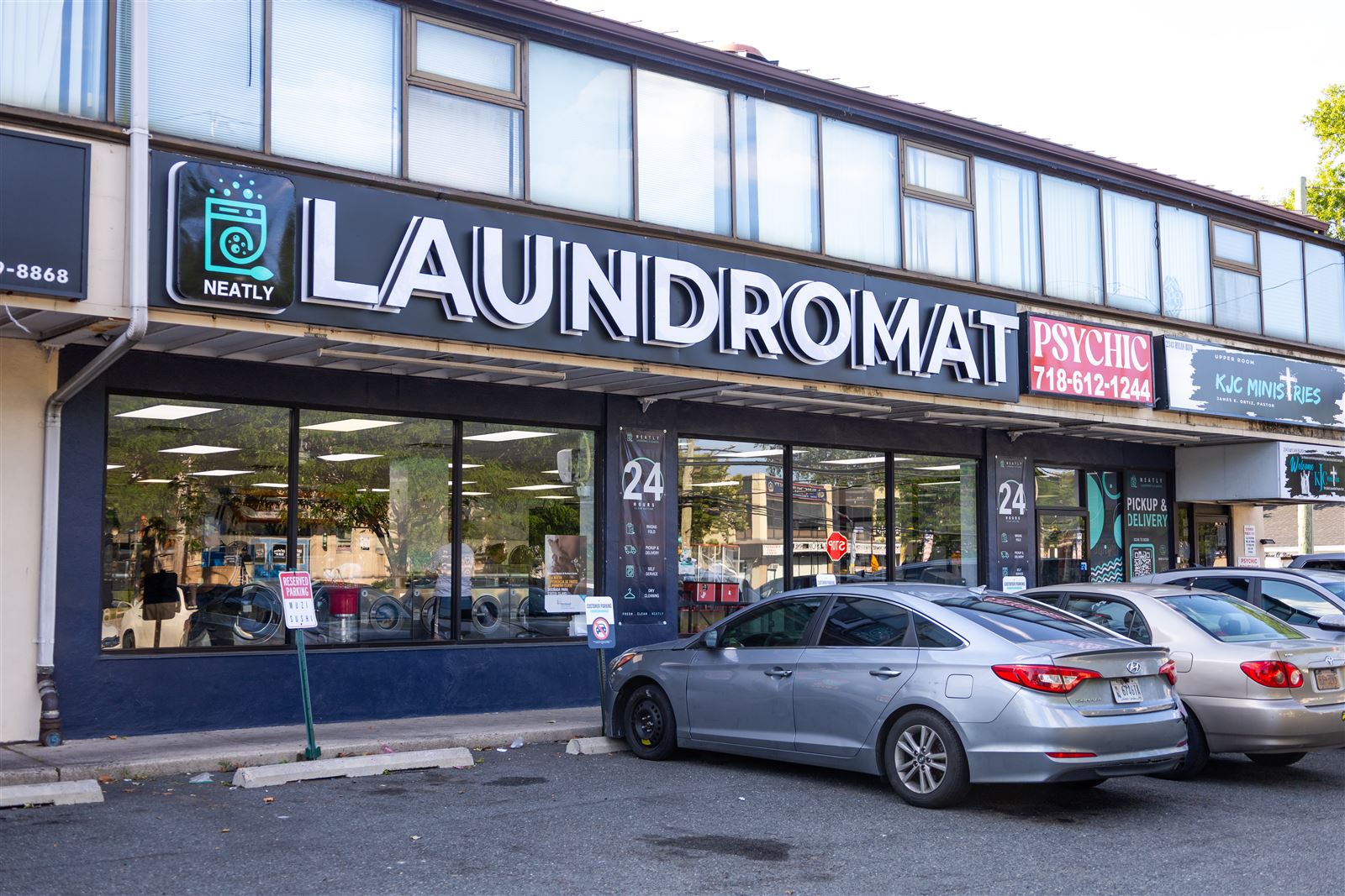 Neatly Laundromat and Cleaners at 2333 Hylan Blvd Staten Island with customer parking