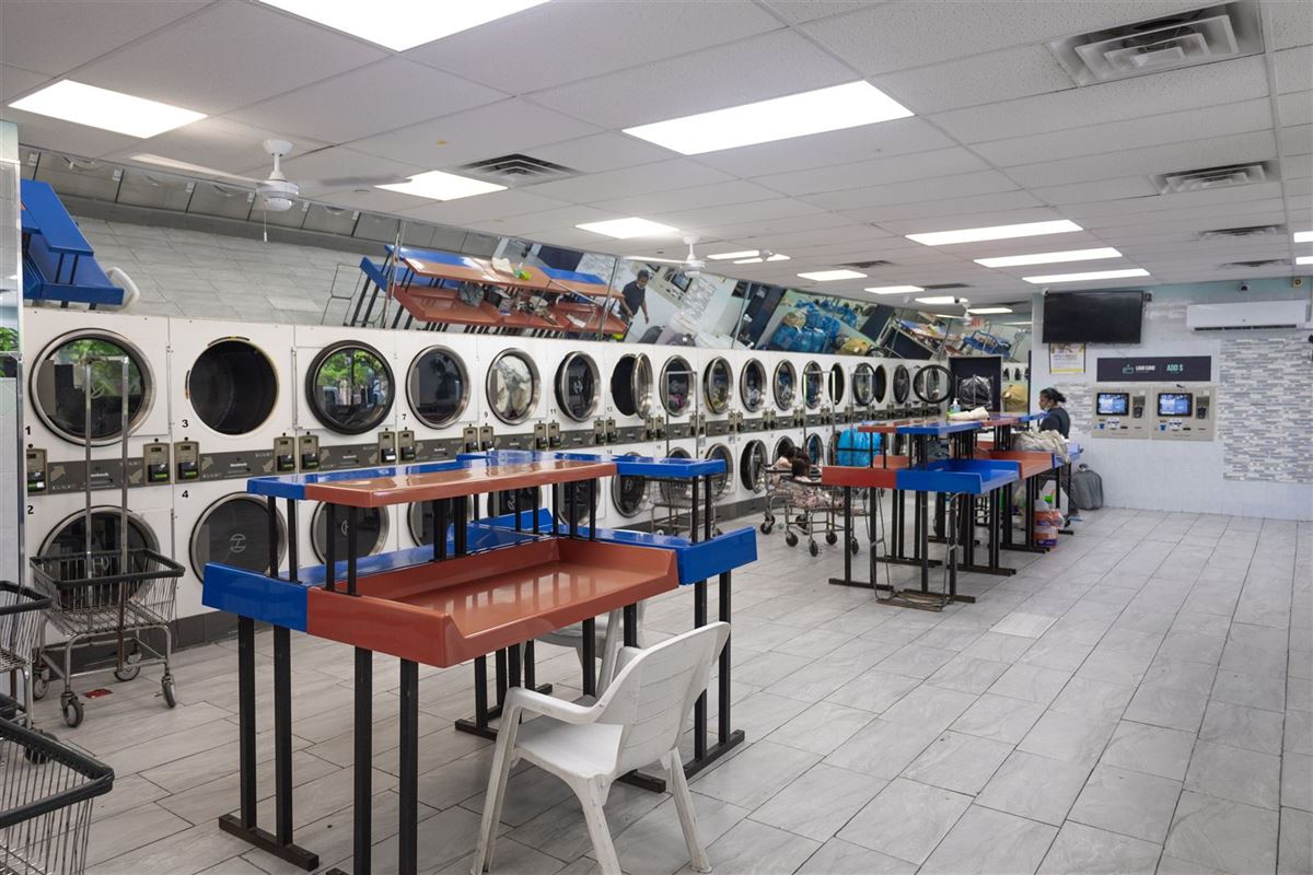 Inside the Neatly Laundromat & Cleaners store on Hylan Blvd in Staten Island, where dry cleaning is dropped off