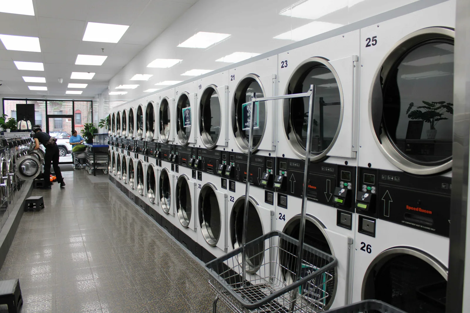 Inside the Neatly laundromat at 37 Lincoln Rd in Prospect Lefferts Gardens, Brooklyn